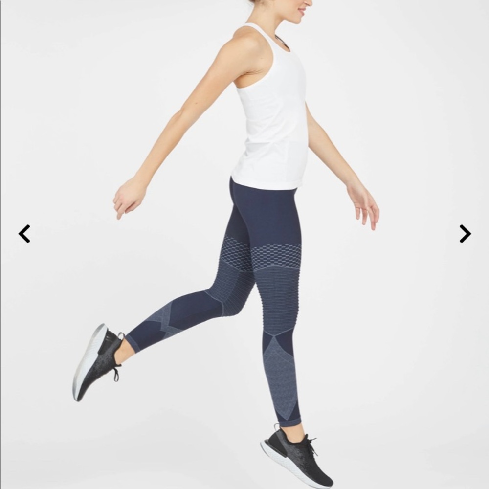 Spanx Xl Seamless Moto leggings in Indigo Sky